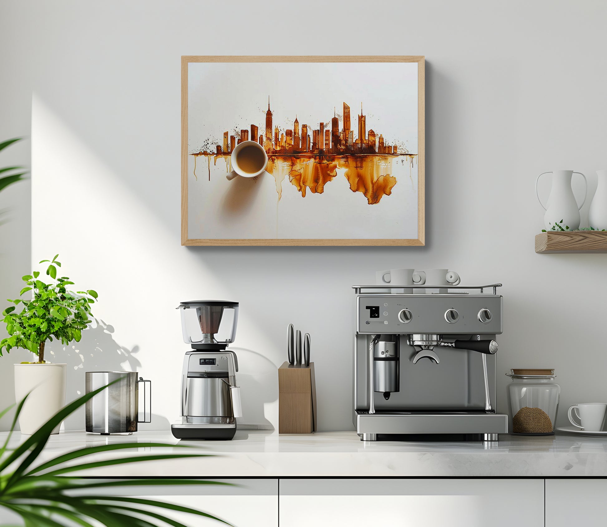 Buy Wall Art Coffee Skyline by Coffee Couture