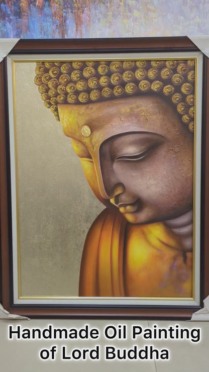 Lord Buddha In Gold by Pham Van Hoan (Canvas Painting -60X80 cm)