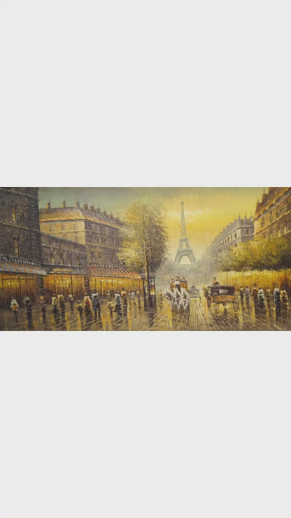 Vintage Paris by Toan Minh (Canvas Painting -60X120 cm)