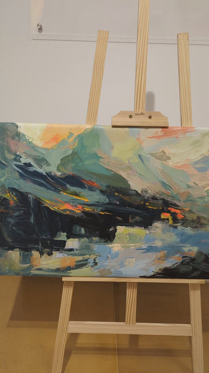 The Hiker (Canvas Oil Painting - 100X50 cm)