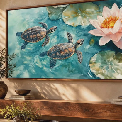 Two Turtles - Feng Shui Art