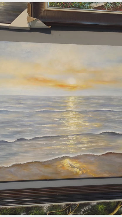 Sunrise On The Beach by Toan Minh (Canvas Painting - 60X120 cm)