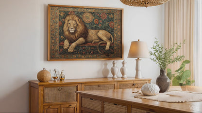 Lion - Pichwai Art- Indian Heritage Art