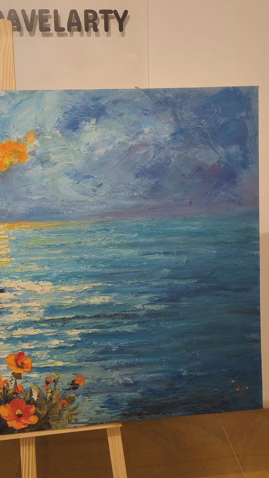 The Lighthouse (Canvas Oil Painting - 120X60 cm)