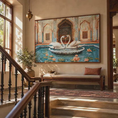 The Two Swans- Indian Heritage Art