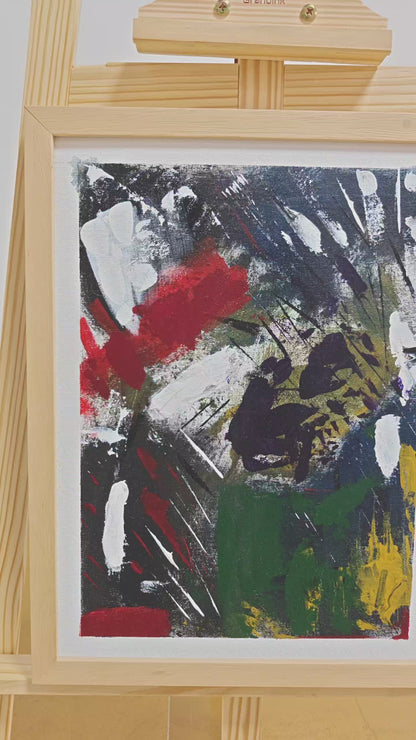 The Edge of Darkness by Raman Singh (Acrylic Painting on Canvas - 12X16 inches with Italian Wood Natural Frame)