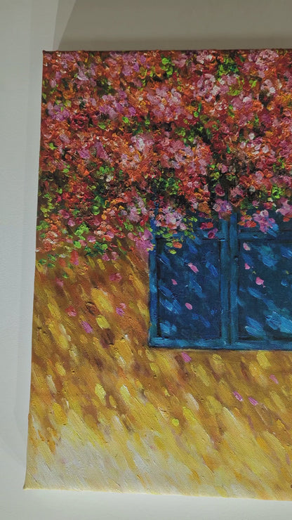 Bougainvillea Dreams (Canvas Oil Painting - 30X40 cm)