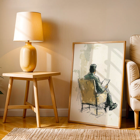 Minimalist Artwork in a Lifestyle Setting