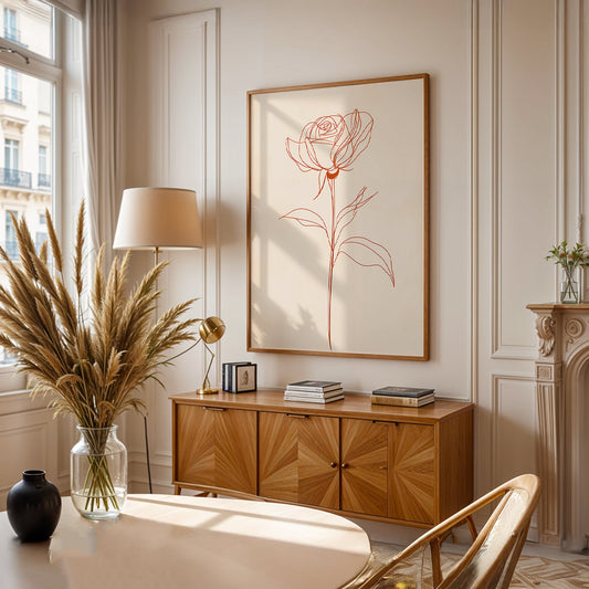 Minimalist Painting in a Lifestyle Setting