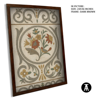 Artwork in Dark Brown Frame