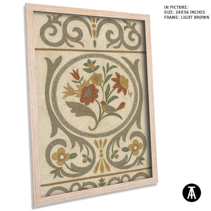 Artwork in Light Brown Frame