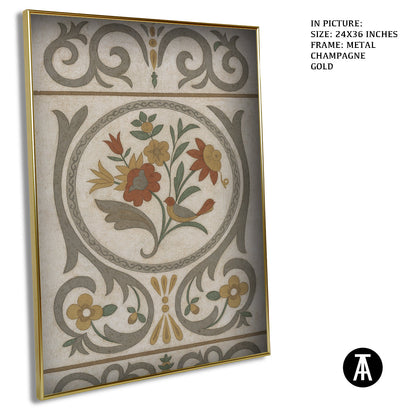 Artwork in Metal Champagne Gold Frame