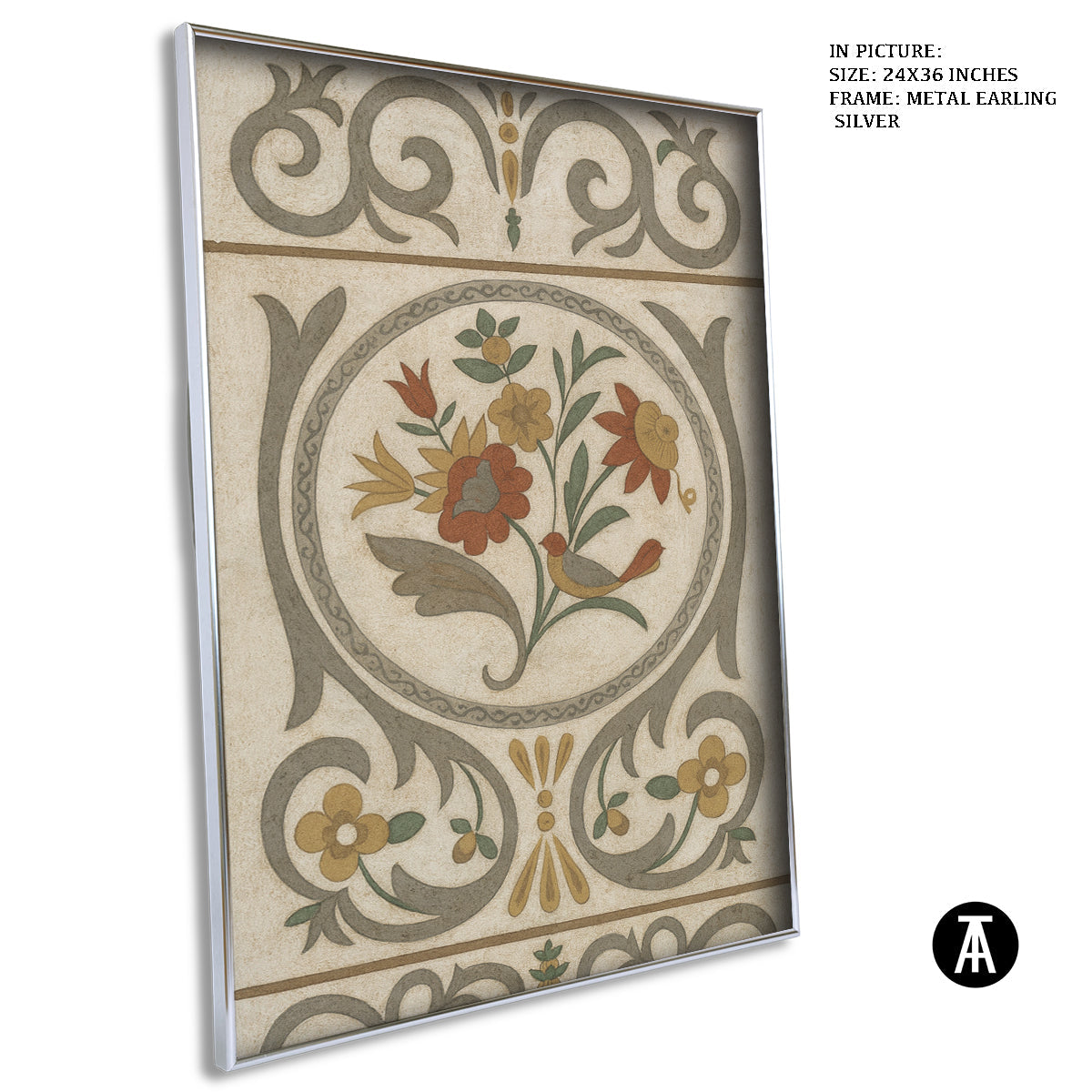 Artwork in Metal Earling Silver Frame