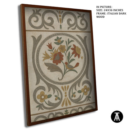 Artwork in Dark Wood Frame