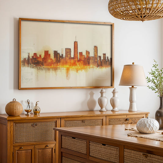 Minimalist Painting in a Lifestyle Setting