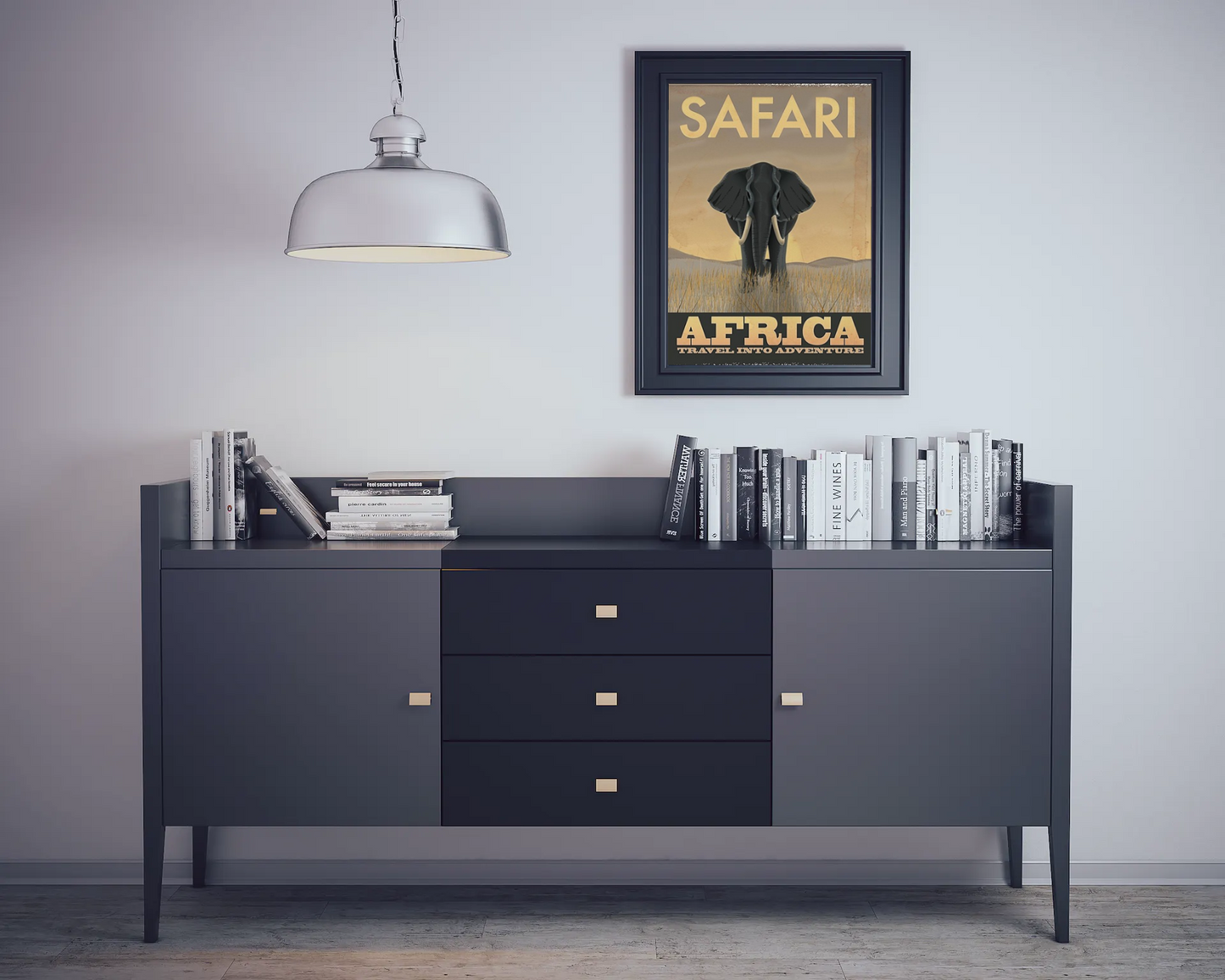 Vintage Safari Travel Art Painting