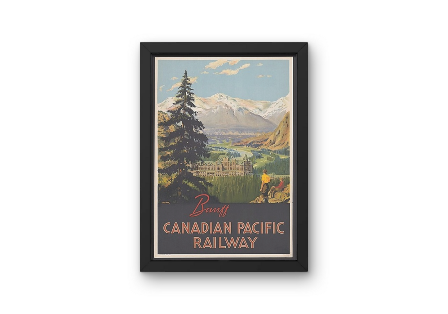 Vintage Canadian Railway Travel Art Painting