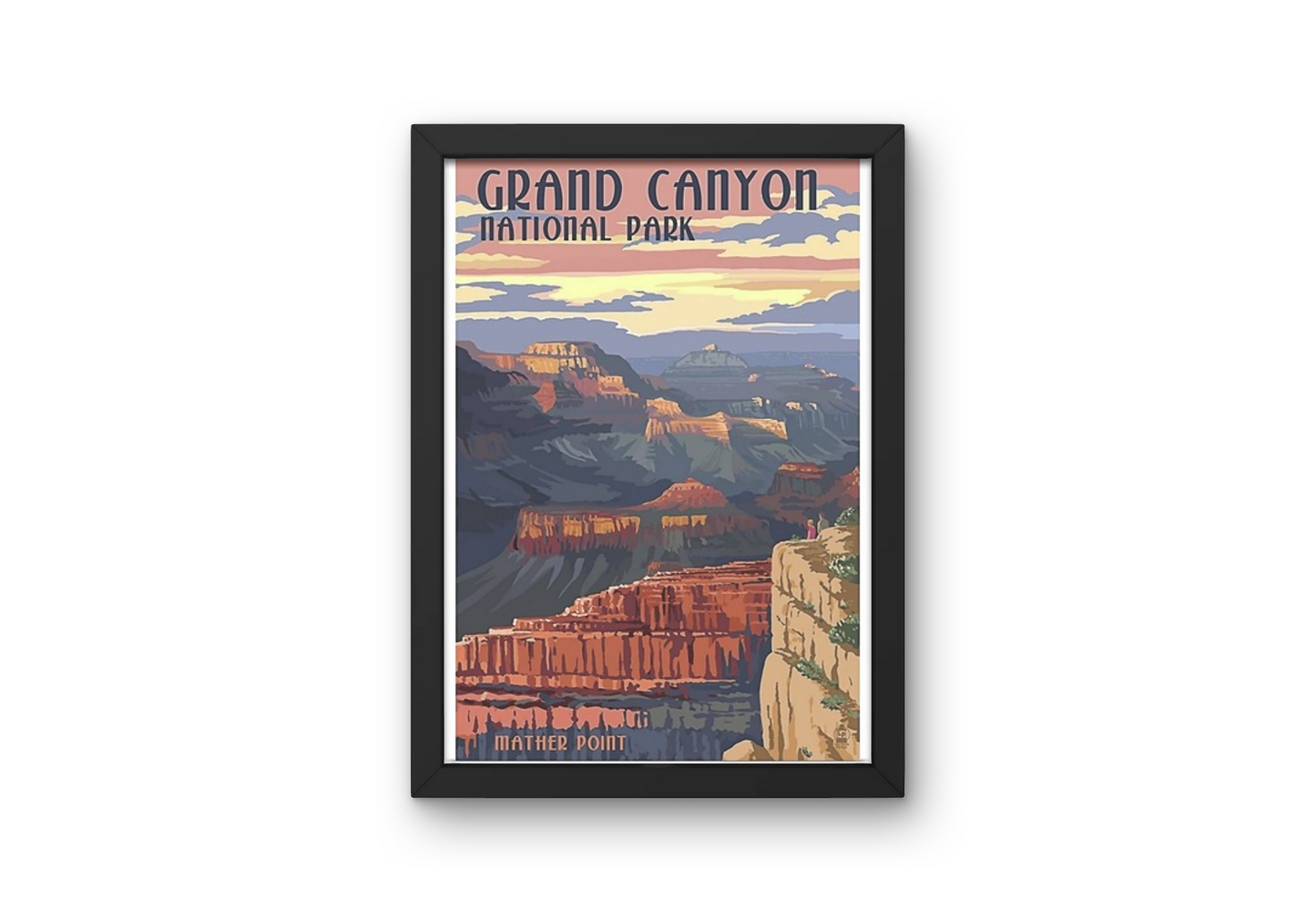 Vintage Grand Canyon Park Travel Art Painting