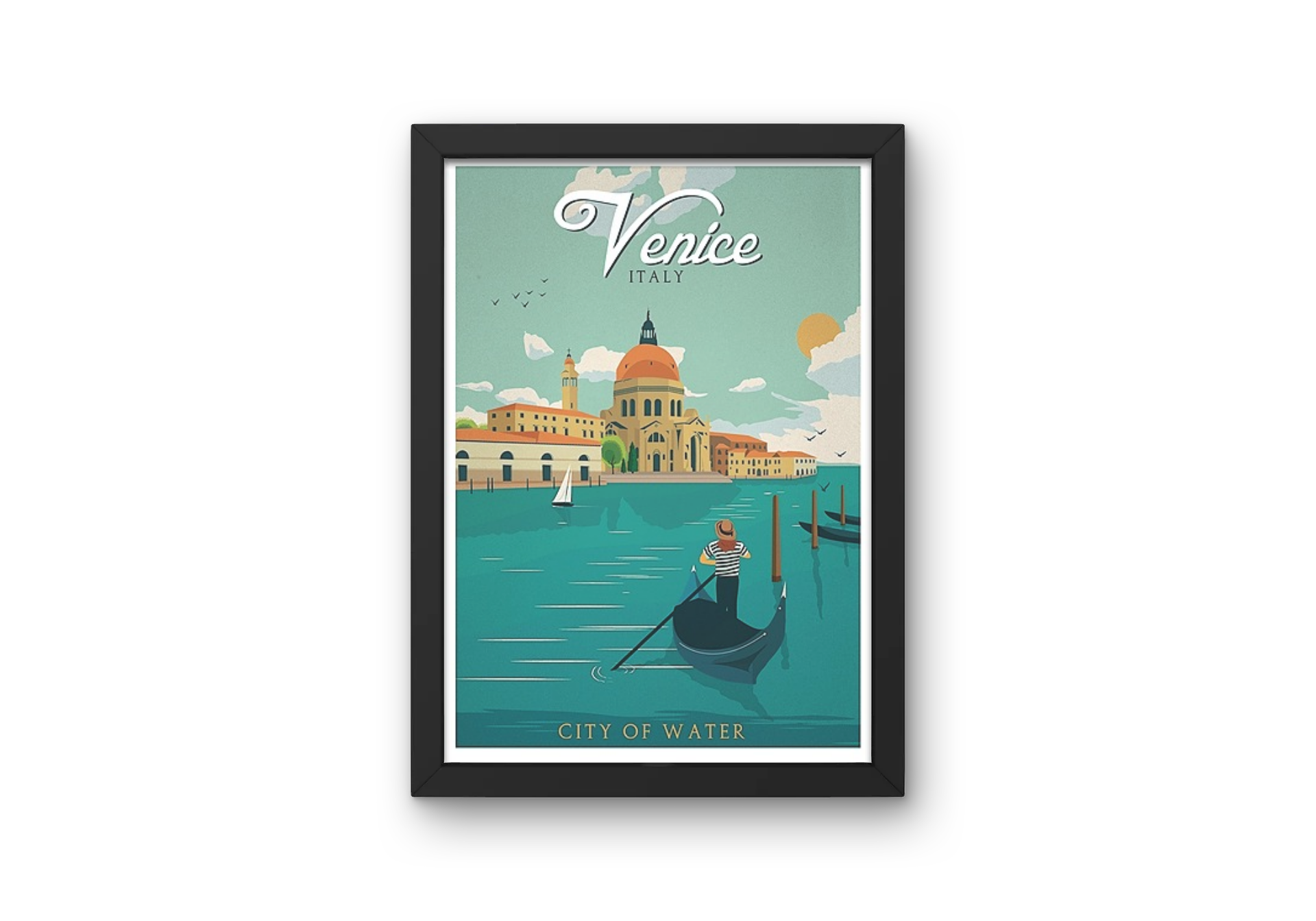 Vintage Venice Sunnyday Travel Art Painting