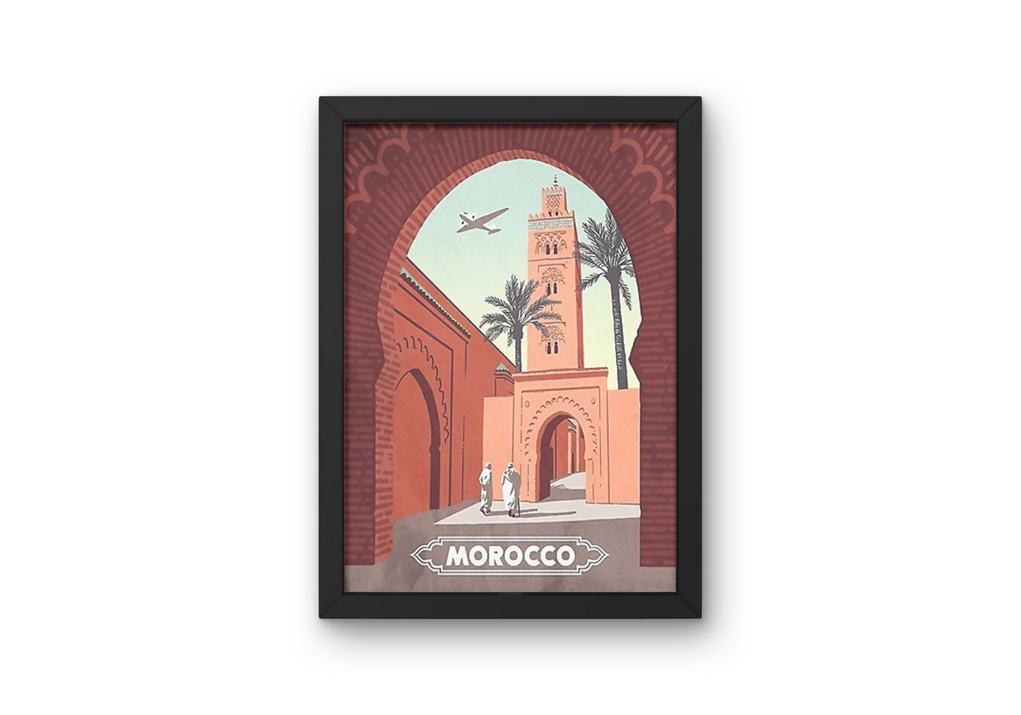 Vintage Morocco Medina Travel Art Painting