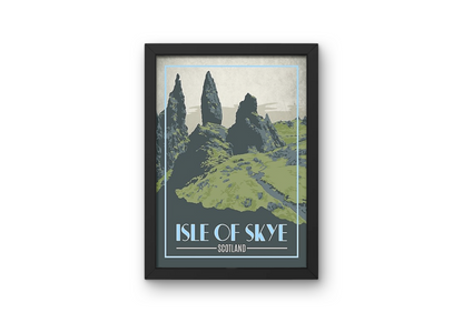 Vintage Scotland Isleofskye Travel Art Painting