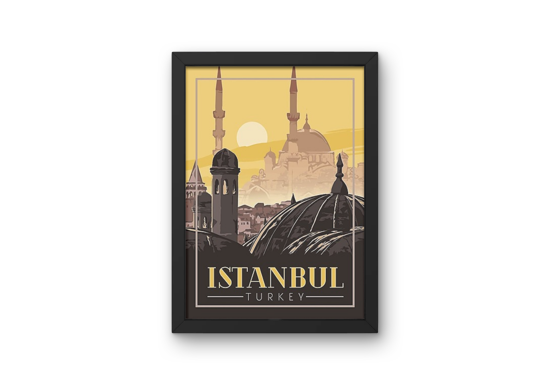 Vintage Istanbul Hagia Sophia Travel Art Painting