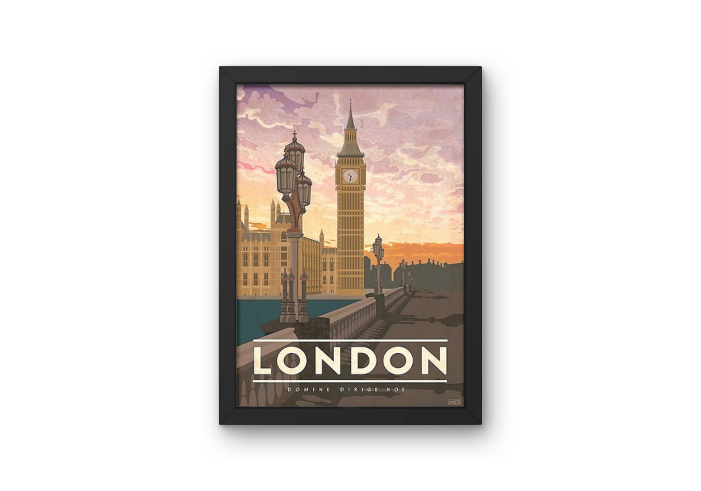 Vintage Big Ben Travel Art Painting