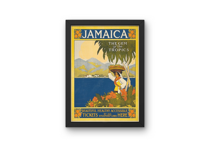 Vintage Jamaica Travel Art Painting