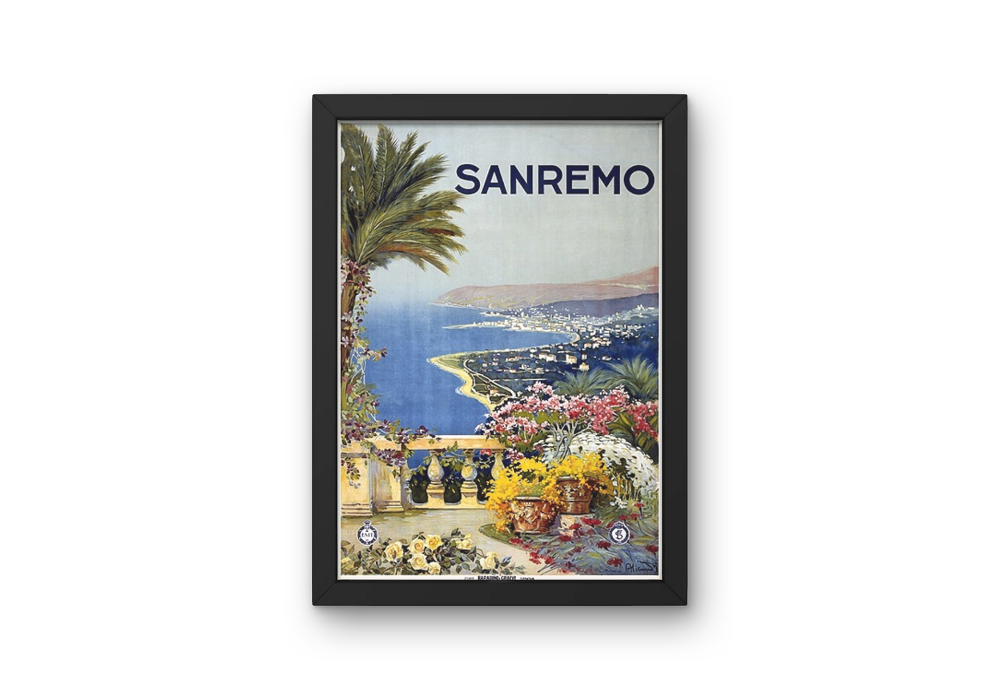 Vintage Sanremo Travel Art Painting