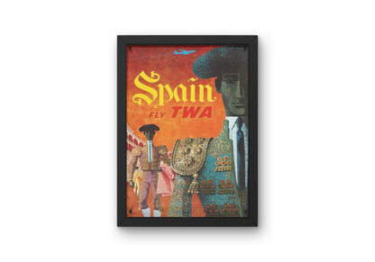 Vintage Spain Twa Travel Art Painting