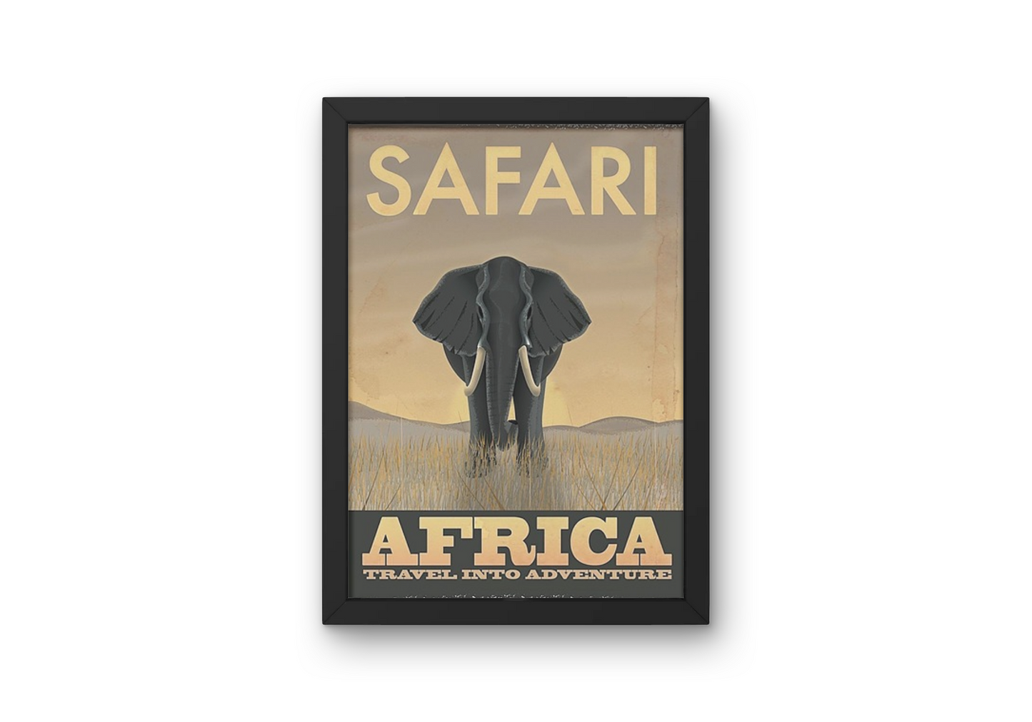 Vintage Safari Travel Art Painting