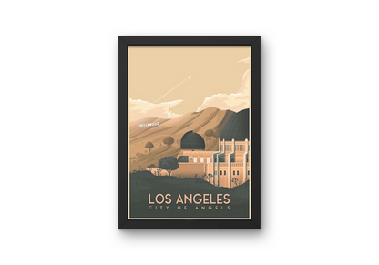 Vintage Los Angeles Travel Art Painting