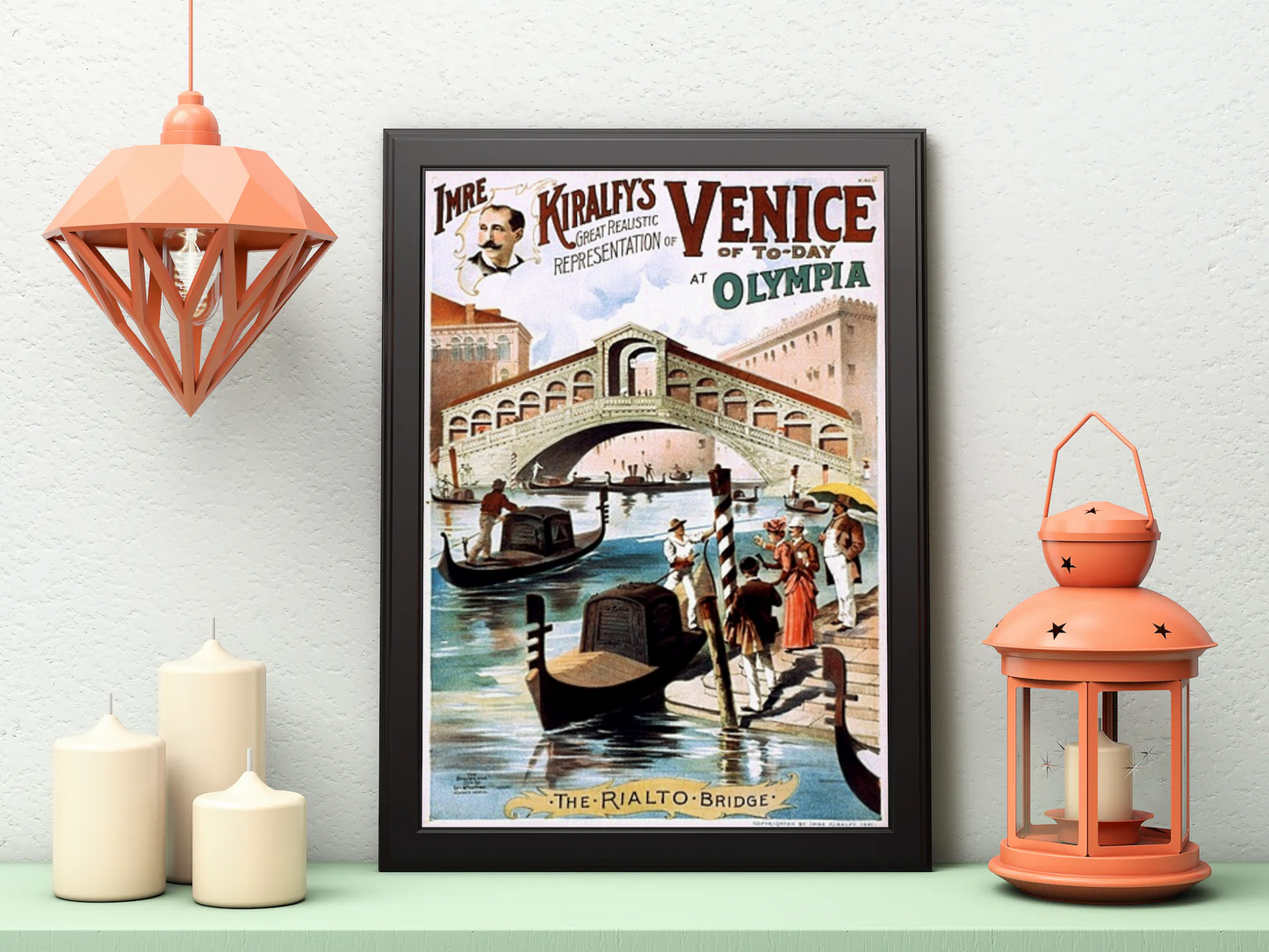 Vintage Venice Olympia Travel Art Painting