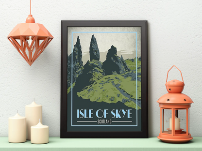 Vintage Scotland Isleofskye Travel Art Painting