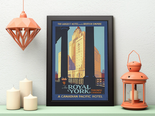 Vintage Toronto Hotel Travel Art Painting