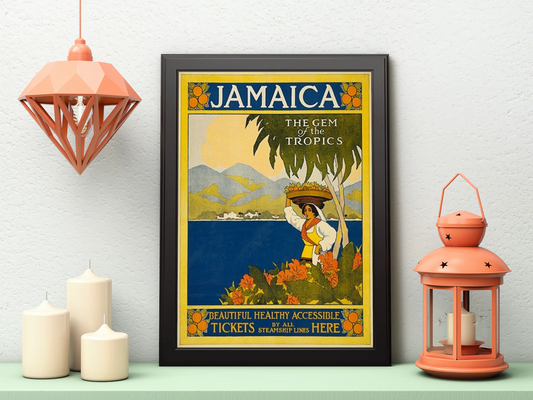 Vintage Jamaica Travel Art Painting