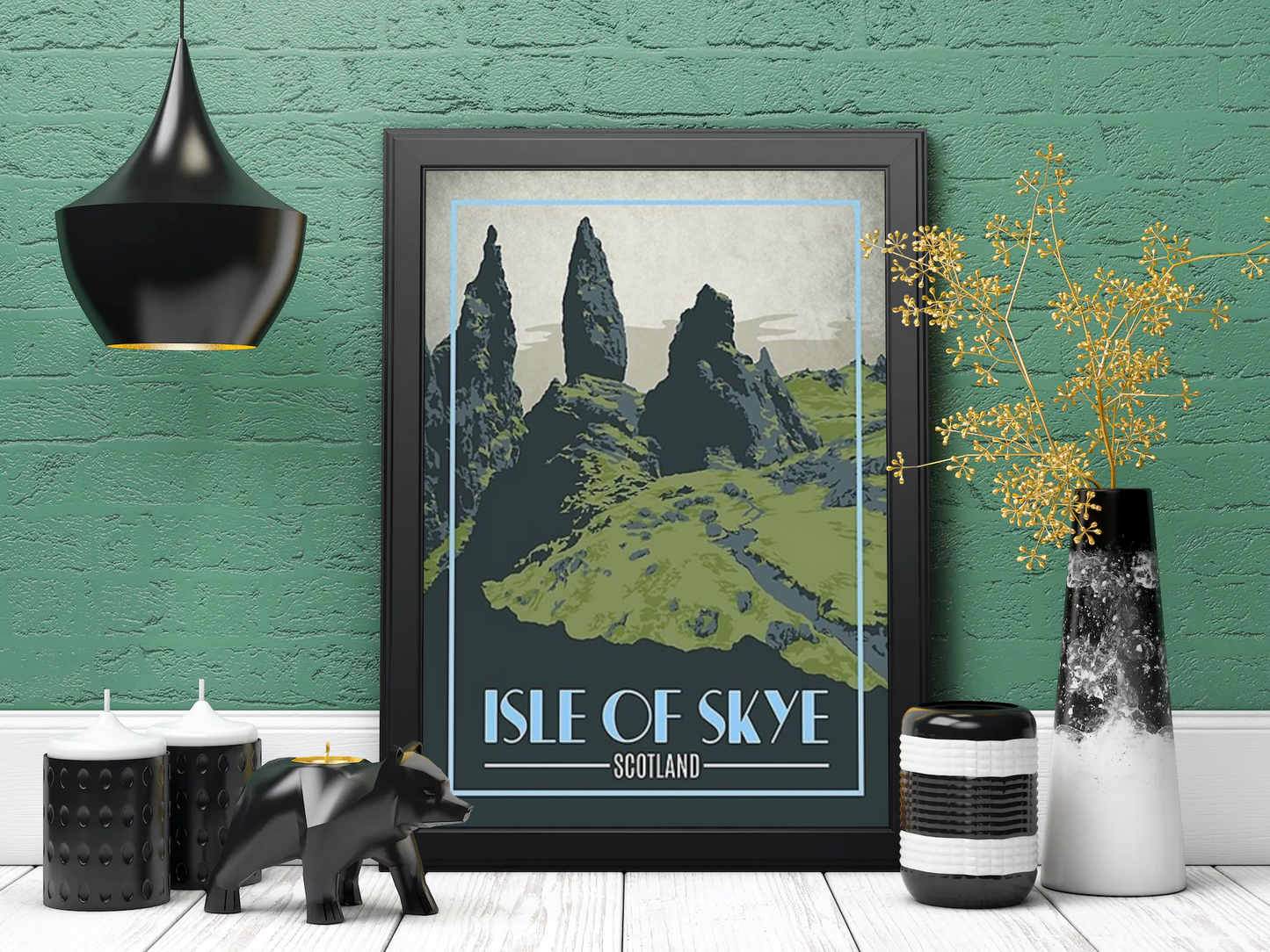 Vintage Scotland Isleofskye Travel Art Painting