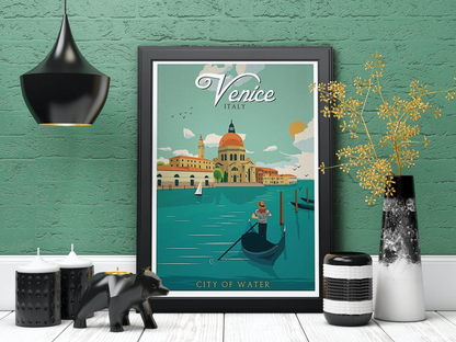 Vintage Venice Sunnyday Travel Art Painting