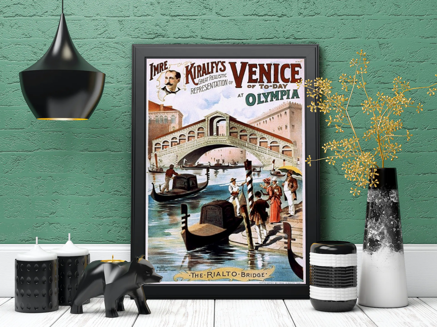 Vintage Venice Olympia Travel Art Painting