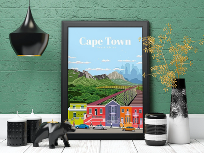 Vintage Cape Town City Travel Art Painting