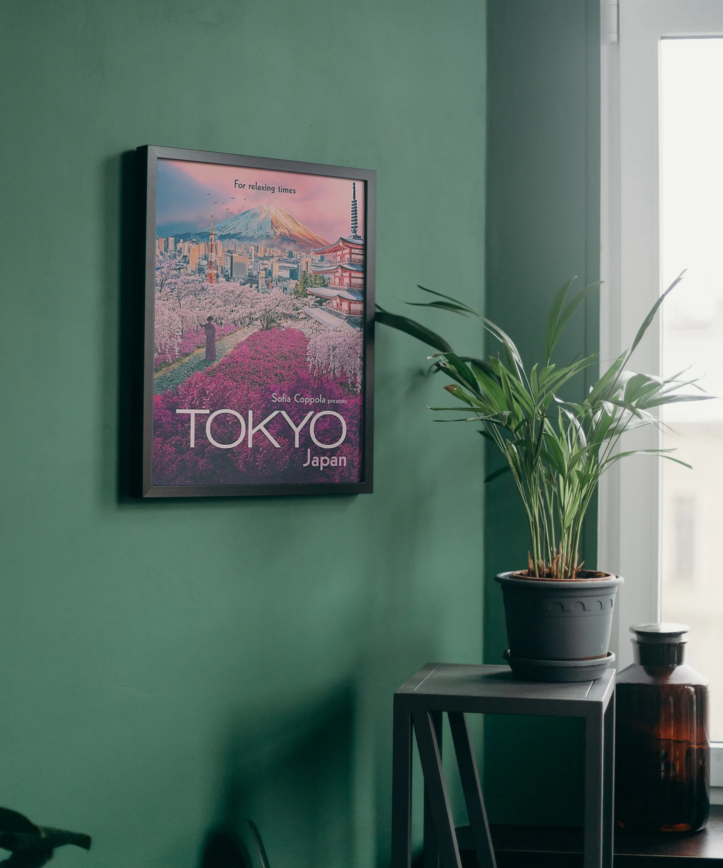 Vintage Tokyo Flowers Travel Art Painting