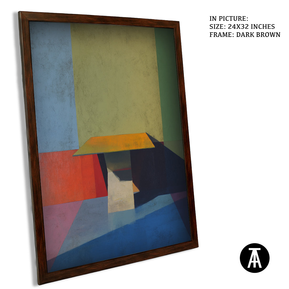 Artwork in Dark Brown Frame