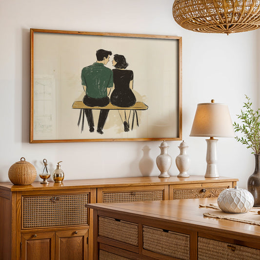 Minimalist Painting in a Lifestyle Setting