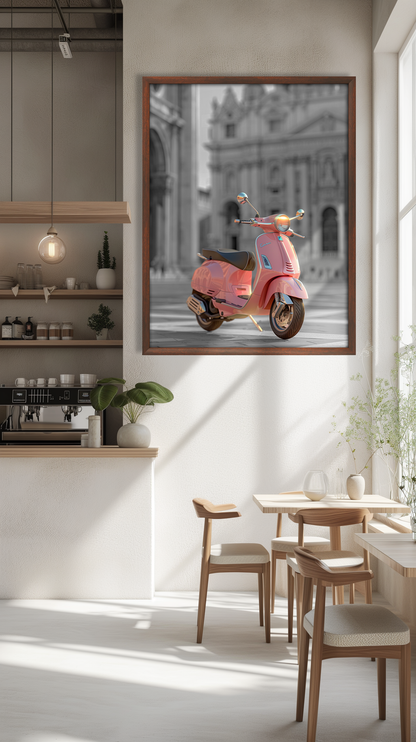 Pink Vespa by Coffee Couture