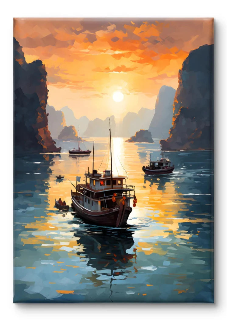 Vietnamese Waterscapes - Gallery Wall Set of 3 Framed Art