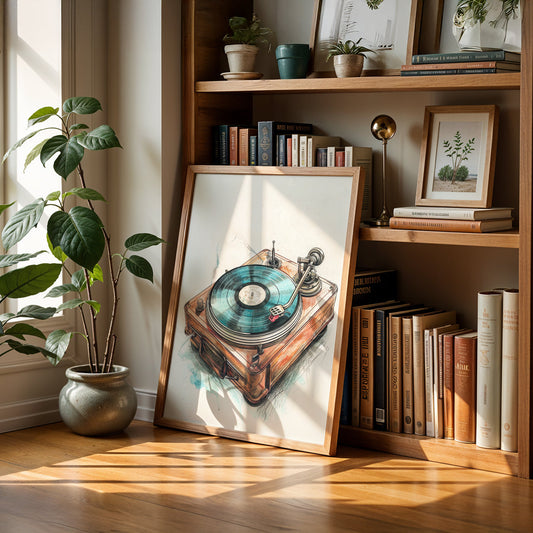 Cafe Art Painting in a Lifestyle Setting