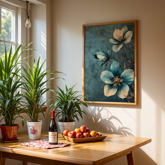 Floral Artwork in a Lifestyle Setting