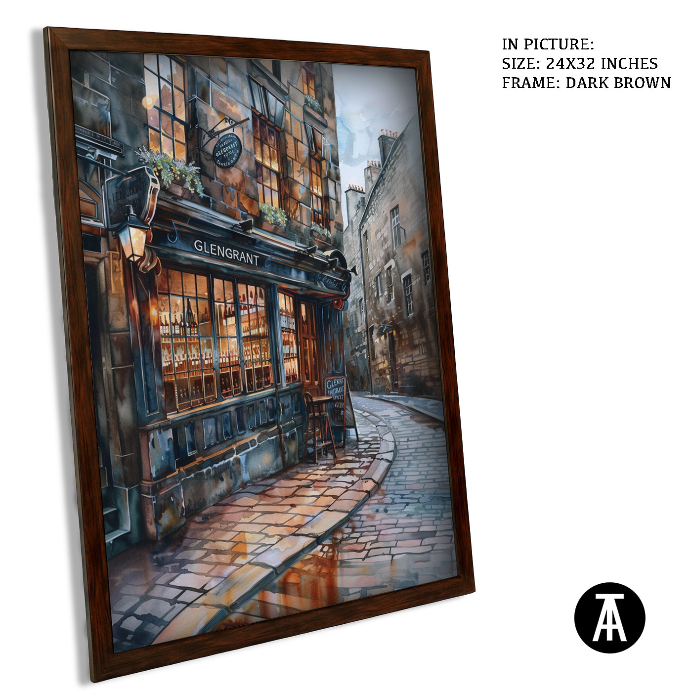 Artwork in Metal Champagne Gold Frame