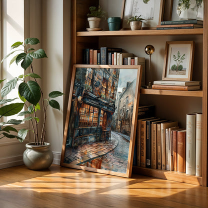 Cafe Art Painting in a Lifestyle Setting