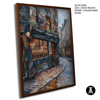 Artwork in Dark Wood Frame